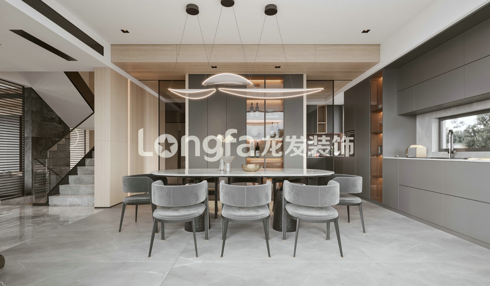 龍發裝飾七彩云南古滇名城聯排別墅效果圖